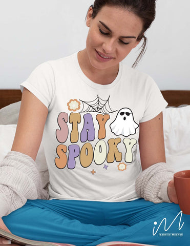 Stay spooky svg, Stay spooky sweet shirt, Funny Halloween svg, Halloween ghost svg, Halloween gift shirt, Cut files, Halloween fall t shirt SVG Isabella Machell 
