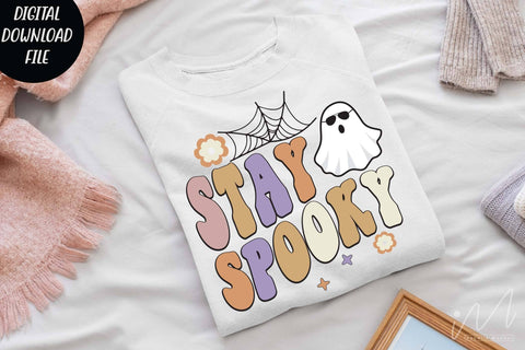 Stay spooky svg, Stay spooky sweet shirt, Funny Halloween svg, Halloween ghost svg, Halloween gift shirt, Cut files, Halloween fall t shirt SVG Isabella Machell 