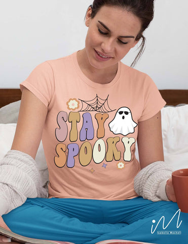Stay spooky svg, Stay spooky sweet shirt, Funny Halloween svg, Halloween ghost svg, Halloween gift shirt, Cut files, Halloween fall t shirt SVG Isabella Machell 