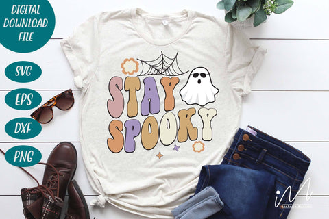 Stay spooky svg, Stay spooky sweet shirt, Funny Halloween svg, Halloween ghost svg, Halloween gift shirt, Cut files, Halloween fall t shirt SVG Isabella Machell 