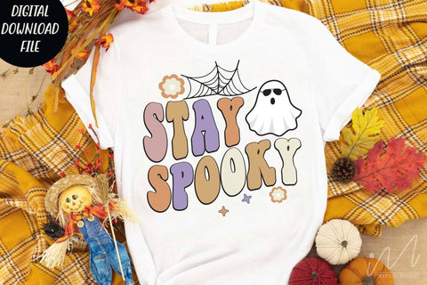 Stay spooky svg, Stay spooky sweet shirt, Funny Halloween svg, Halloween ghost svg, Halloween gift shirt, Cut files, Halloween fall t shirt SVG Isabella Machell 