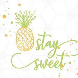 Stay Sweet Pineapple SVG So Fontsy Design Shop 
