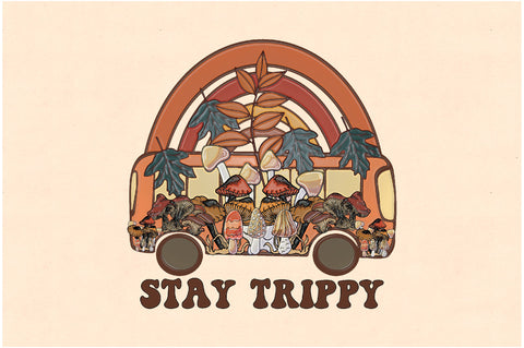 Stay Trippy Mushroom Bus Sublimation Sublimation Jagonath Roy 