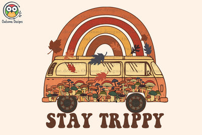 Stay Trippy Mushroom Bus Sublimation Sublimation LAM HOANG THUY 