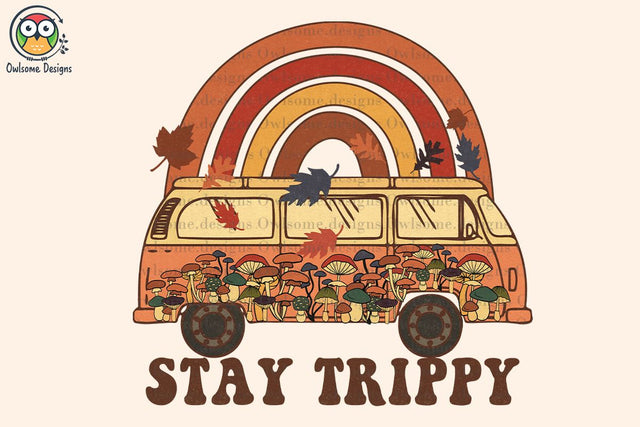 Stay Trippy Mushroom Bus Sublimation Sublimation LAM HOANG THUY 