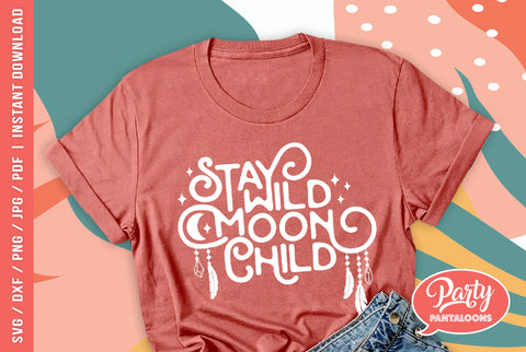 STAY WILD MOON CHILD | bohemian style, gypsy SVG SVG Partypantaloons 