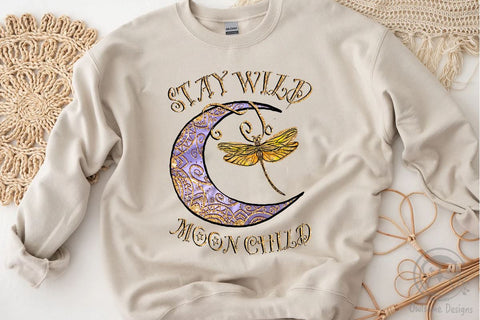 Stay Wild Moon Child Dragonfly PNG Sublimation LAM HOANG THUY 