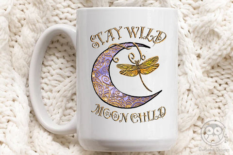 Stay Wild Moon Child Dragonfly PNG Sublimation LAM HOANG THUY 