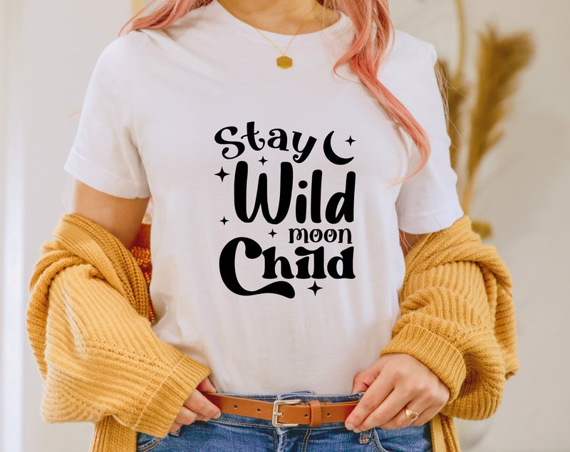 Stay Wild Moon Child SVG Bundle, 4 Designs, Hippie SVG, Boho SVG ...