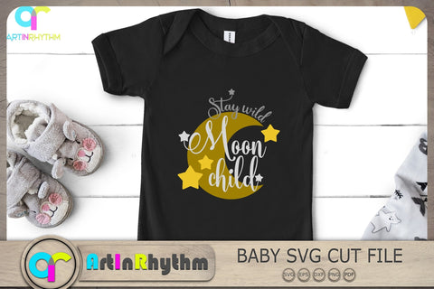 Stay Wild Moon Child Svg, Newborn Baby Svg, Baby Svg, Baby Quotes Svg SVG Artinrhythm shop 