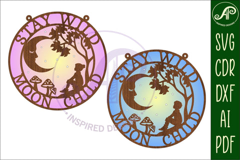 Stay wild moon child wall art sign, SVG file. vector SVG APInspireddesigns 