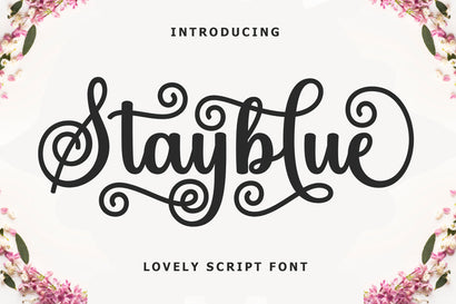 Stayblue | Font Script Font Rastype 