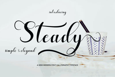 Steady Script Font mahyud creatif 