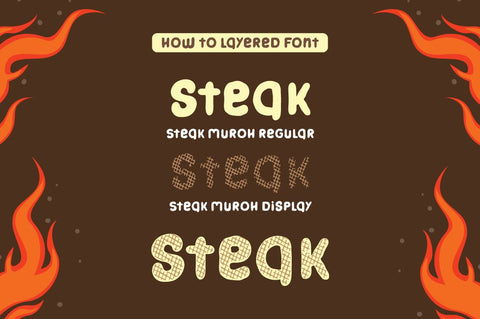 Steak Muroh - Layered Font Font Attype studio 