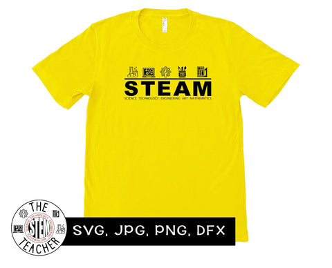 STEAM Icon Line SVG, dfx, png, jpg files, Science, Technology, Engineering, Mathematics, Teacher tshirt, STEAM teacher gift SVG The STEM Teacher 