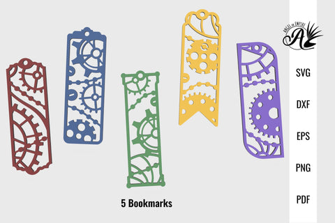 Steampunk bookmarks SVG for laser cutting or paper cutting SVG Angel on Empire 