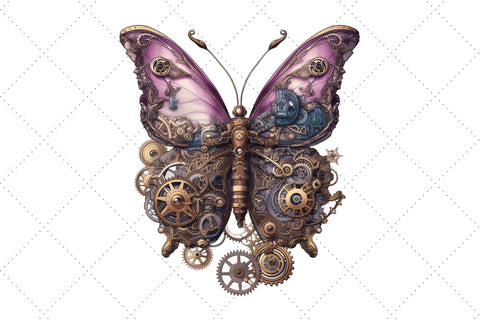 Steampunk butterfly Sublimation Clipart Bundle, Sublimation, Steampunk butterfly Sublimation FloridPrintables 