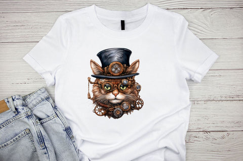 Steampunk Cat Sublimation Clipart Sublimation Regulrcrative 