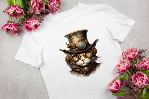 Steampunk Cat Sublimation Clipart Sublimation Regulrcrative 