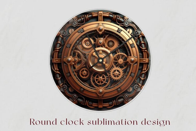 Steampunk clock face sublimation design / 3d sublimation PNG Sublimation Angelina Semenova 