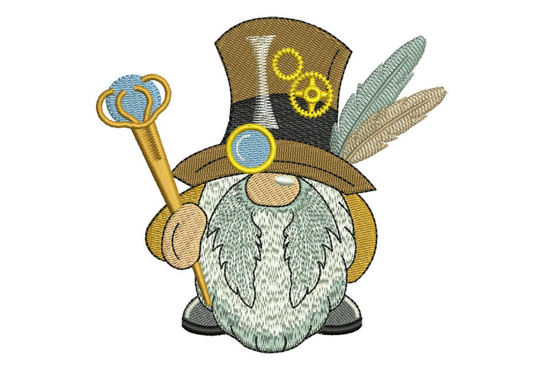 Steampunk Gnome Embroidery Design Embroidery/Applique DESIGNS NextEmbroidery 