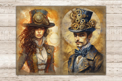 Steampunk Junk Journal Kit | Ephemera Pack SVG GlamArtZhanna 