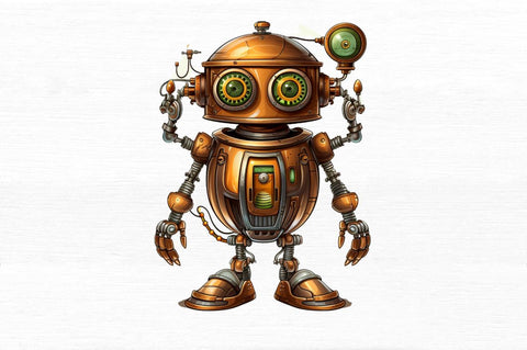 Steampunk Little Robot Sublimation Bundle Sublimation Regulrcrative 