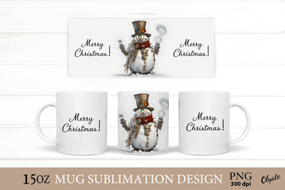 Steampunk Snowman Mug. Christmas Sublimation Sublimation Olga Terlyanskaya 