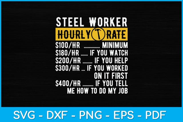 Steel Worker Hourly Rate Fathers Day Svg Design SVG artprintfile 