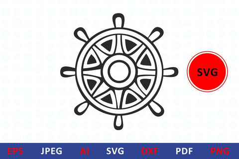 Steering wheel svg icon cut file dxf helm SVG Zoya Miller 