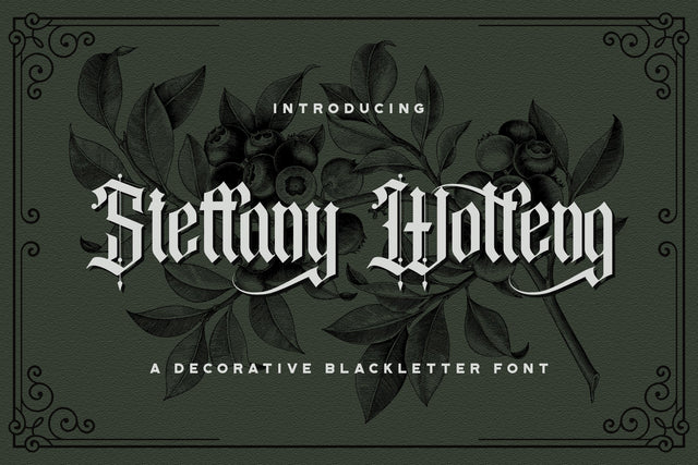 Steffany Wolfeng - Blackletter Font Font StringLabs 