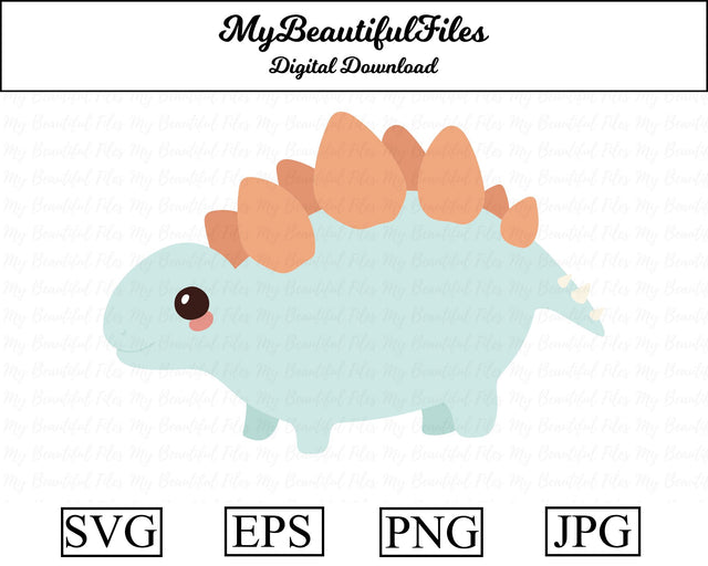 Stegosaurus - Dinosaur SVG MyBeautifulFiles 