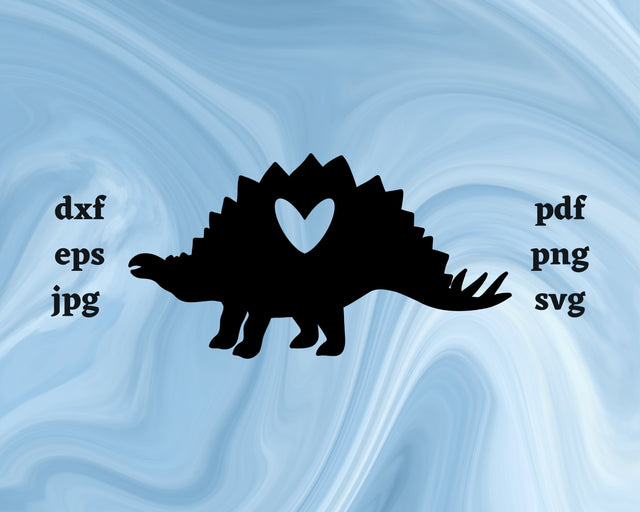 Stegosaurus Heart SVG Cut File SVG Northern Light SVG 