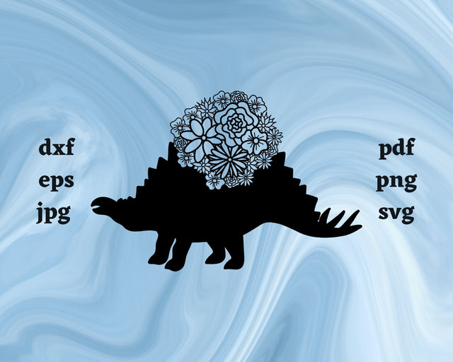 Stegosaurus Mandala SVG Cut File SVG Northern Light SVG 