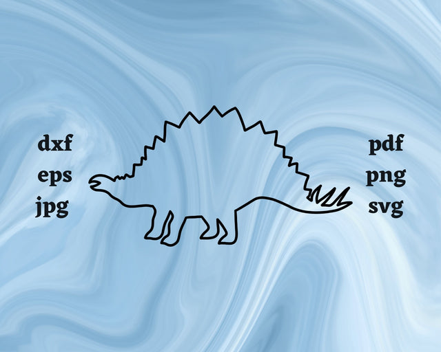 Stegosaurus Outline SVG Cut File SVG Northern Light SVG 