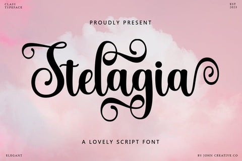 Stelagia Script Font mr.johncreative.co 
