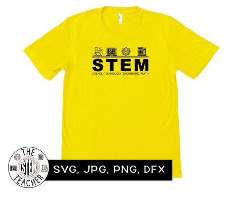 STEM Line SVG, dfx, png, jpg files, Science, Technology, Engineering, Mathematics, Teacher tshirt SVG The STEM Teacher 