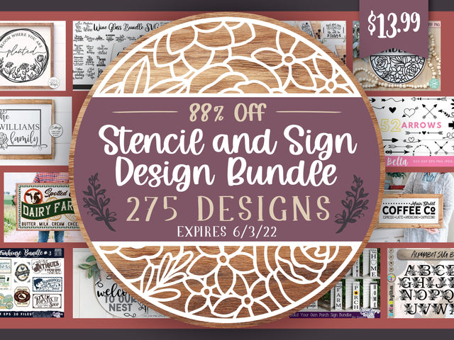 Stencil and Sign Design Bundle Bundle So Fontsy Design Shop 