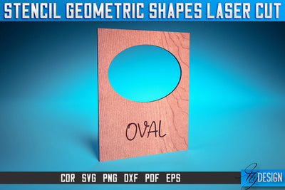 Stencil Geometric Shapes Laser Cut SVG | Stencil Design Laser Cut SVG Design | CNC Files SVG Fly Design 