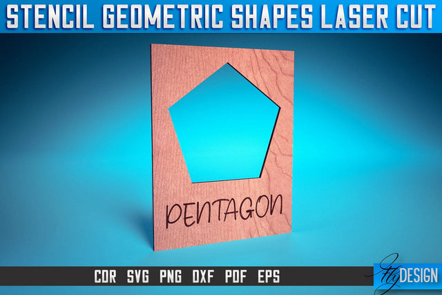 Stencil Geometric Shapes Laser Cut SVG | Stencil Design Laser Cut SVG Design | CNC Files SVG Fly Design 