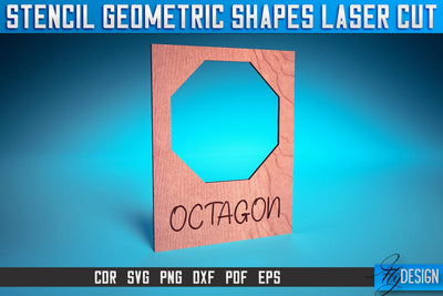 Stencil Geometric Shapes Laser Cut SVG | Stencil Design Laser Cut SVG Design | CNC Files SVG Fly Design 