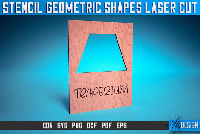 Stencil Geometric Shapes Laser Cut SVG | Stencil Design Laser Cut SVG Design | CNC Files SVG Fly Design 