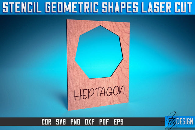 Stencil Geometric Shapes Laser Cut SVG | Stencil Design Laser Cut SVG Design | CNC Files SVG Fly Design 