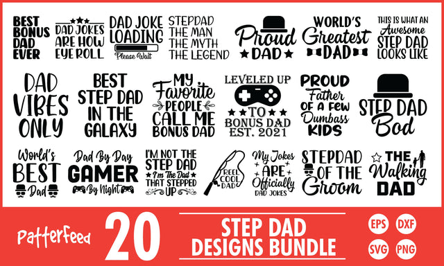 Step Dad SVG Design Bundle SVG PatternFeed8 