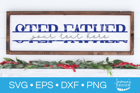 Step Father Split Monogram SVG SVG SavanasDesign 