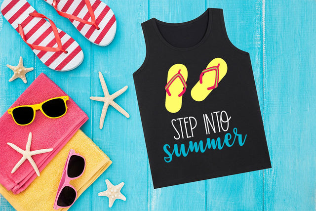 Step Into Summer Flip Flops SVG SVG Designed by Geeks 