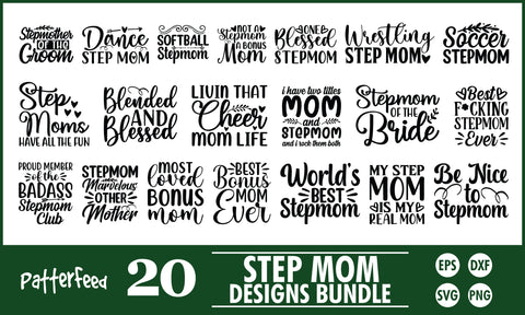 Step Mom SVG Designs Bundle SVG PatternFeed8 
