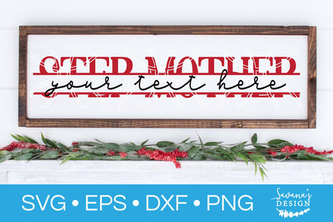 Step Mother Split Monogram SVG SVG SavanasDesign 