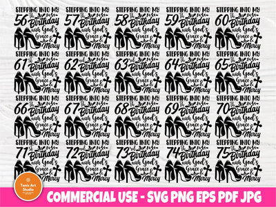 Stepping into my 56-75 Birthday SVG, High Heel Svg SVG TonisArtStudio 