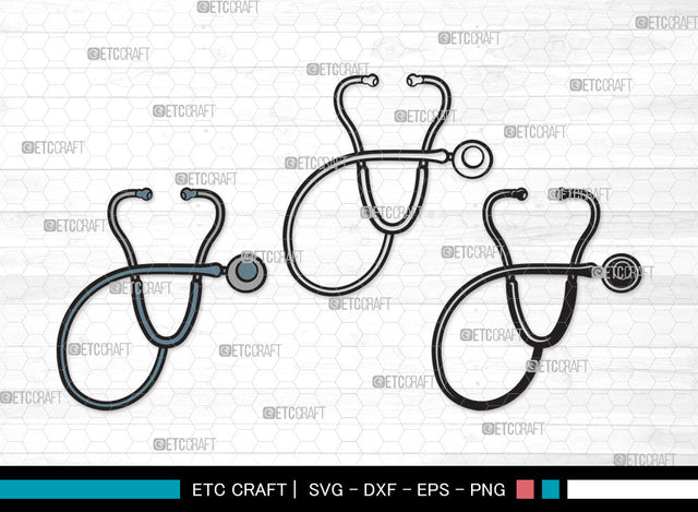 Stethoscope Clipart SVG, Stethoscope Heart Svg, Nurse Stethoscope Svg, Doctor Stethoscope Svg, Medical Icons Svg, Stethoscope Svg, Stethoscope Clipart SVG ETC Craft 